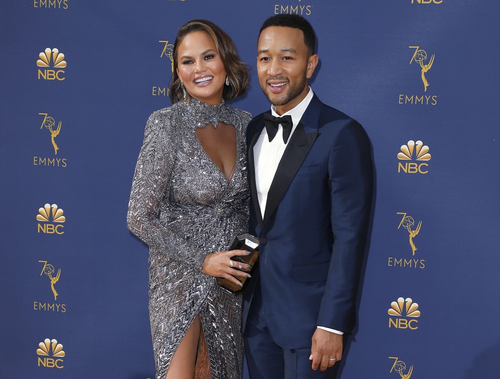 Chrissy Teigen and John Legend at the 70th Primetime Emmy Awards in Los Angeles, California September 18, 2018. u00e2u20acu201d Reuters pic