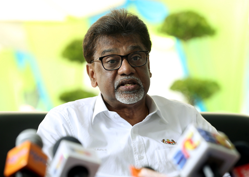 Water, Land and Natural Resources Minister Dr Xavier Jayakumar speaks to the press after launching National River Day 2018 in Kuala Lumpur October 14, 2018. u00e2u20acu201d Picture by Razak Ghazali