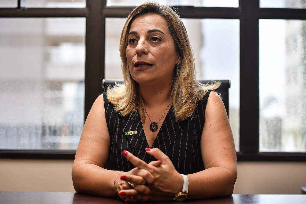 Brazilian elected Deputy for the Republican party, Katia da Silva Sastre, speaks to AFP during an interview in Suzano, metropolitan area of Sao Paulo, Brazil on October 23, 2018. u00e2u20acu201d AFP pic