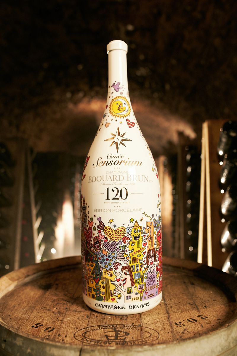 American artist James Rizzi customised the bottle for the Brut Grand Cru version of the Cuvu00c3u00a9e Sensorium. u00e2u20acu2022 AFP pic