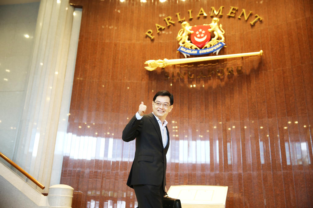Minister for Finance Heng Swee Keat at Parliament House. u00e2u20acu201d TODAY pic 