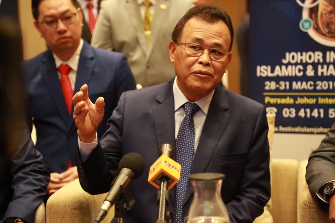 Johor Mentri Besar Datuk Osman Sapian speaks during a press conference in Johor Baru January 17, 2019. u00e2u20acu201d Picture Roysten Rueben