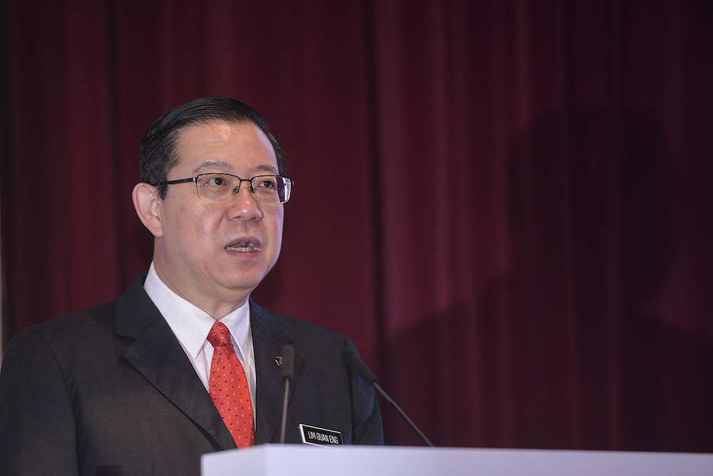 Lim Guan Eng speaks for the launch of mySalam in Putrajaya January 24, 2019. u00e2u20acu201d Picture by Shafwan Zaidon