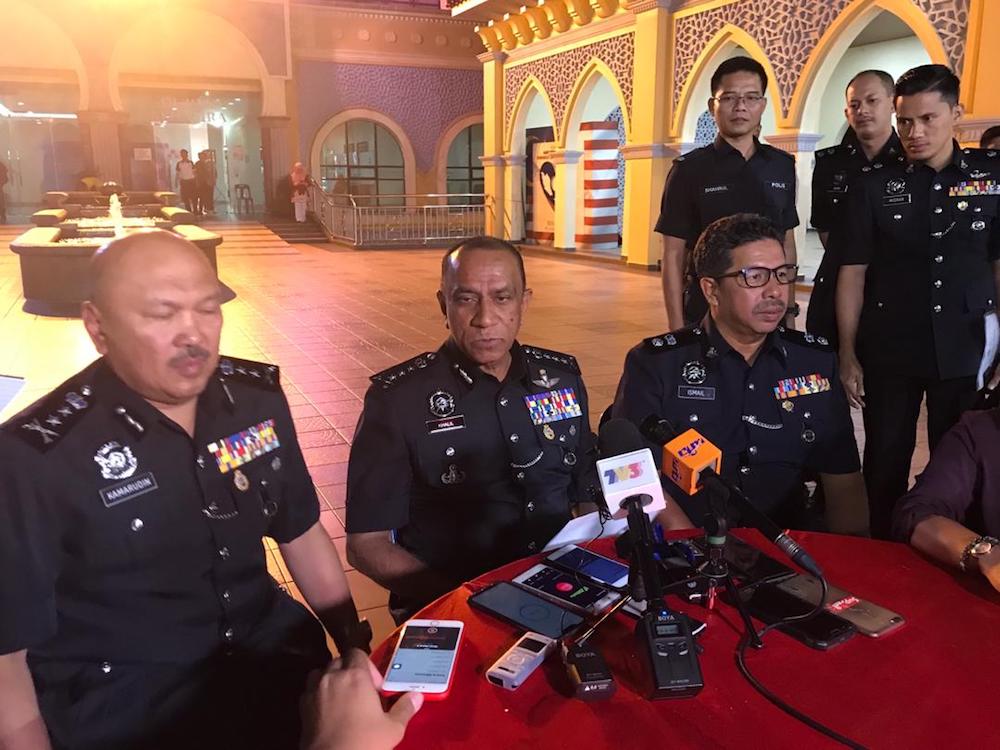 Johor police chief Datuk Mohd Khalil Kader Mohd said the two suspects are believed to be instrumental in the illegal dumping of toxic waste into Kim Kim River in Pasir Gudang. u00e2u20acu201d Picture by Ben Tan