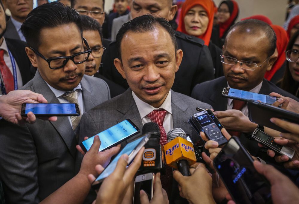 Education Minister Maszlee Malik speaks to reporters after a convention for the ministry's administrative staff in Kuala Lumpur March 20, 2019. u00e2u20acu201d Picture by Firdaus Latif