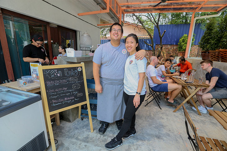 Pun's Ice Cream founders Euwie and Elaine are making all of us happy with their ice cream, fried chicken, waffles and more at The Puntry. — Pictures by Firdaus Latif &amp; Lee Khang Yi