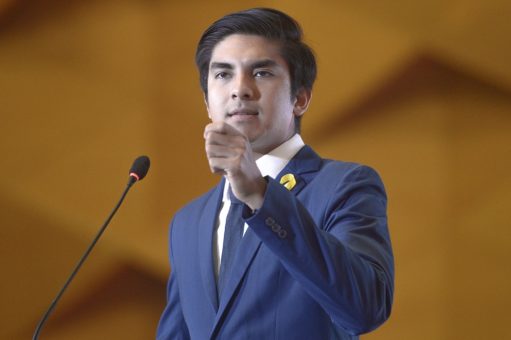 Youth and Sports Minister Syed Saddiq Abdul Rahman delivers his opening remarks at the 'Rise of the Asian Tiger' convention in Universiti Teknologi Mara, Shah Alam April 1, 2019. u00e2u20acu201d Picture by Mukhriz Hazim