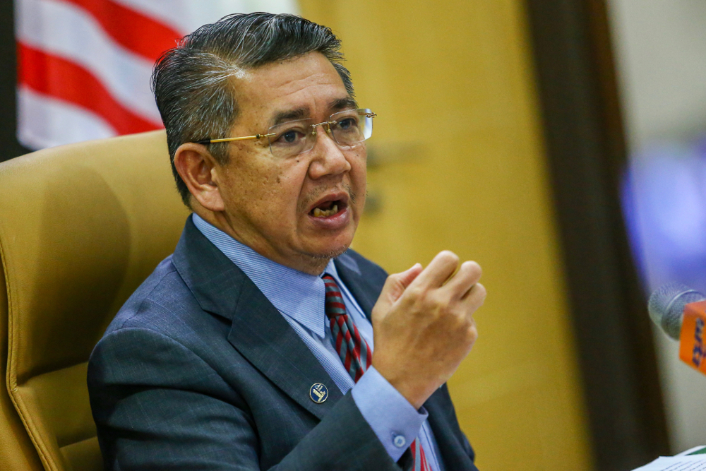 Agriculture and Agro-based Industry Minister Datuk Salahuddin Ayub speaks to reporters at a press conference in Kuala Lumpur April 22, 2019. u00e2u20acu201d Picture by Hari Anggara