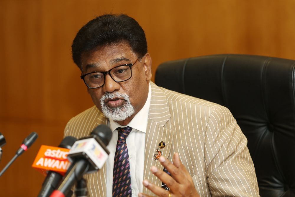 Minister of Water, Land and Natural Resources Xavier Jayakumar spoke about plans to embark on digital mapping to identify underground water resources nationwide. — Picture by Choo Choy May