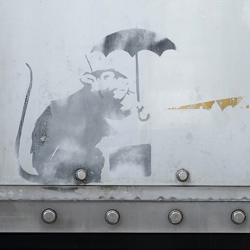 Tokyo is trying to verify if the drawing of a rat holding an umbrella that has been sprayed on a door near the cityu00e2u20acu2122s Hinode station is the work of the famous and mysterious street artist Banksy. u00e2u20acu201d AFP pic