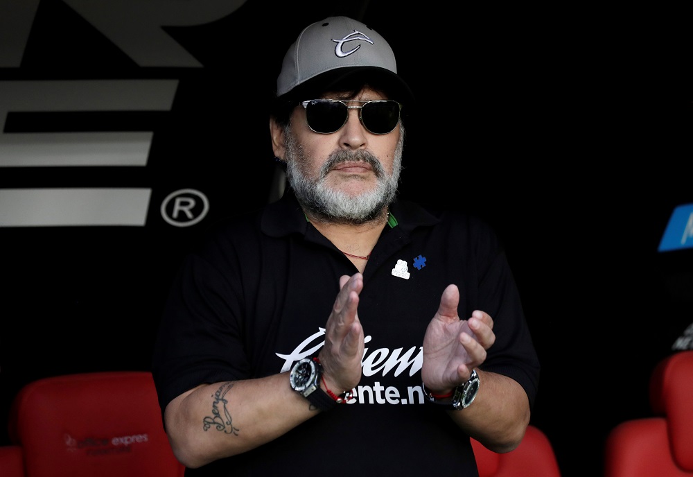 Dorados coach Diego Armando Maradona before the match against Atletico San Luis at the Alfonso Lastras Stadium in San Luis Potosi in Mexico May 5, 2019. u00e2u20acu201d Reuters pic