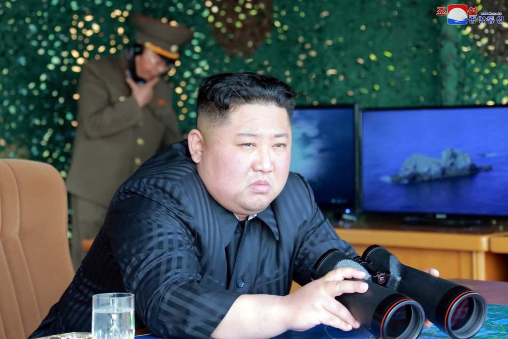 North Korea's leader Kim Jong-un supervises a u00e2u20acu02dcstrike drillu00e2u20acu2122 for multiple launchers and tactical guided weapon into the East Sea during a military drill in North Korea, in this May 4, 2019 photo. u00e2u20acu2022 Reuters pic