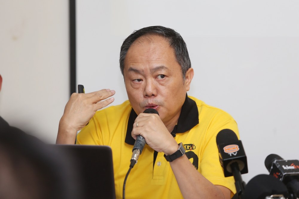 Bersih 2.0 chairman Thomas Fann speaks during a press conference in Petaling Jaya May 9, 2019. u00e2u20acu2022 Picture by Choo Choy May