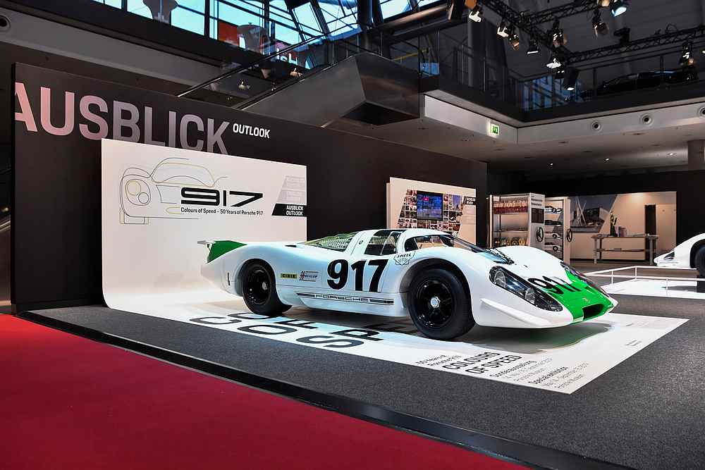 The very first Porsche 917, restored and on exhibit at the Porsche museum. u00e2u20acu201d Picture courtesy of Porsche via AFP