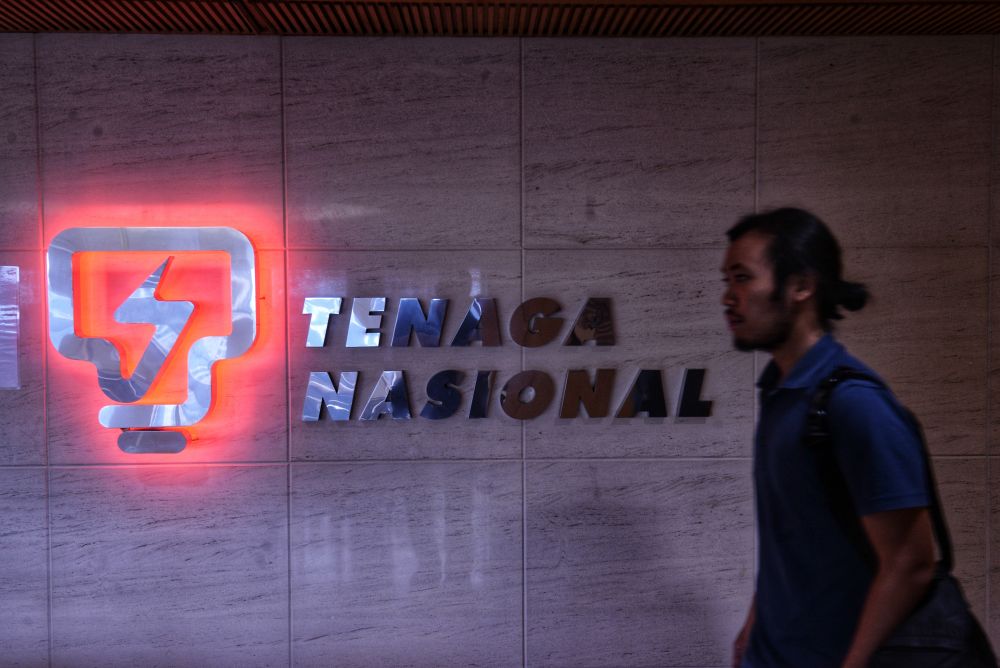 The Tenaga Nasional Berhad logo is seen at its headquarters in Bangsar May 31, 2019. u00e2u20acu201d Picture by Shafwan Zaidon