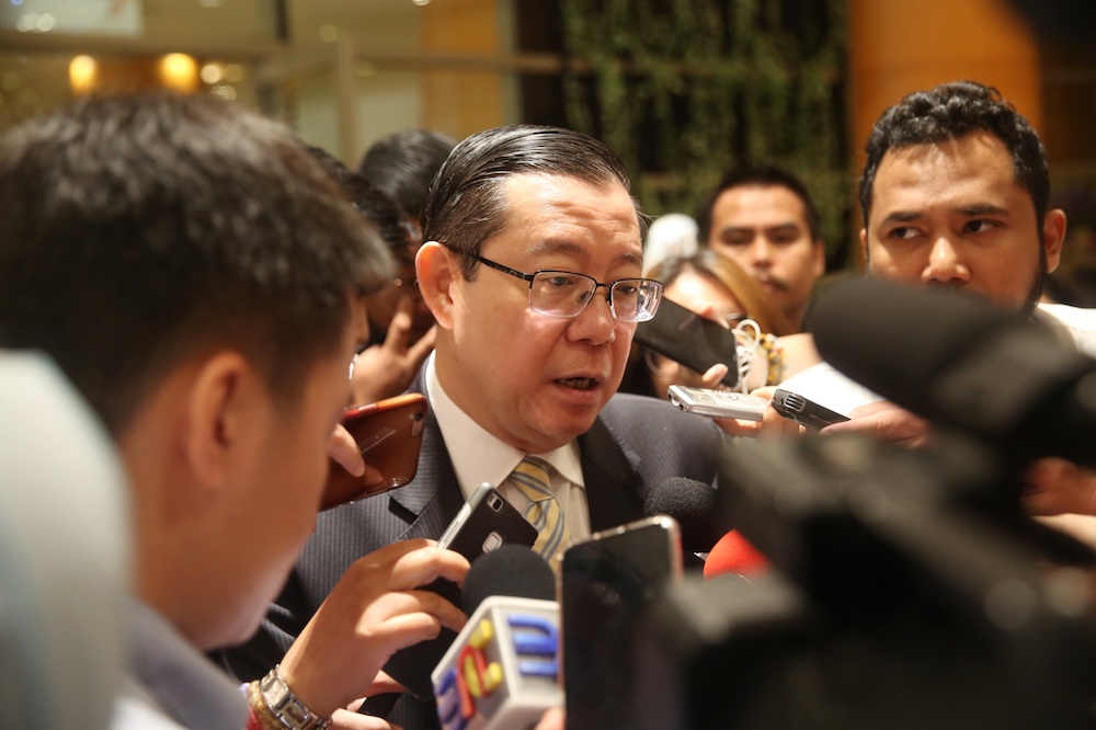 Finance Minister Lim Guan Eng speaks to the media after the 2020 Budget Consultation Council meeting at the Finance Ministry in Putrajaya June 27, 2019. u00e2u20acu201d Picture by Choo Choy May