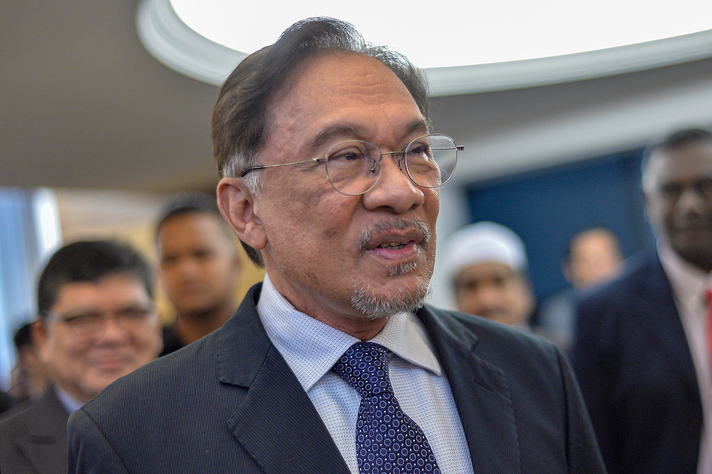 Datuk Seri Anwar Ibrahim is pictured in Parliament in Kuala Lumpur July 18, 2019. u00e2u20acu201d Picture by Mukhriz Hazim