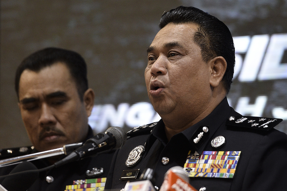CID Director Datuk Huzir Mohamed speaks during a press conference at the Selangor Contingent Police Headquarters in Shah Alam August 15, 2019. u00e2u20acu201d Picture by Miera Zulyana