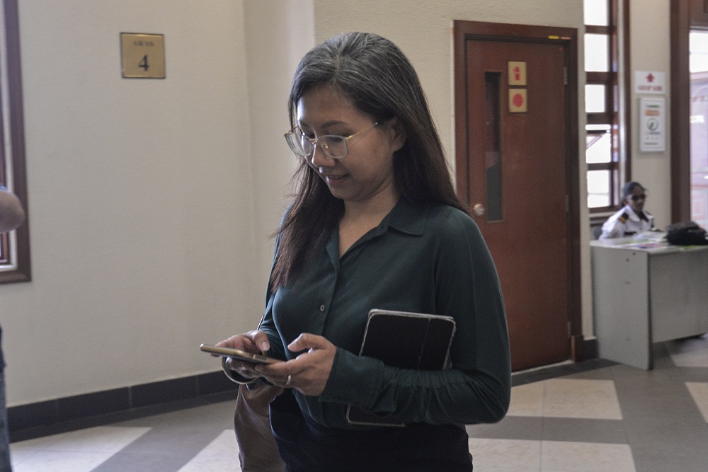 Noorhaina Hirawani Mohd Noor, former CEO of Orb Solutions Sdn Bhd, is pictured at the Kuala Lumpur High Court Complex August 28, 2019. u00e2u20acu201d Picture by Shafwan Zaidon