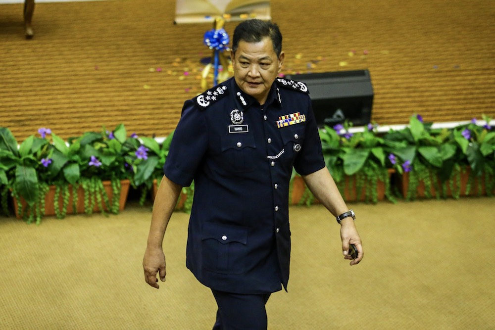 Inspector-General of Police, Datuk Seri Abdul Hamid Bador, attends the launch of the National Reading Decade at the Royal Malaysia Police College Kuala Lumpur in Cheras August 1, 2019. u00e2u20acu201d Picture by Hari Anggara