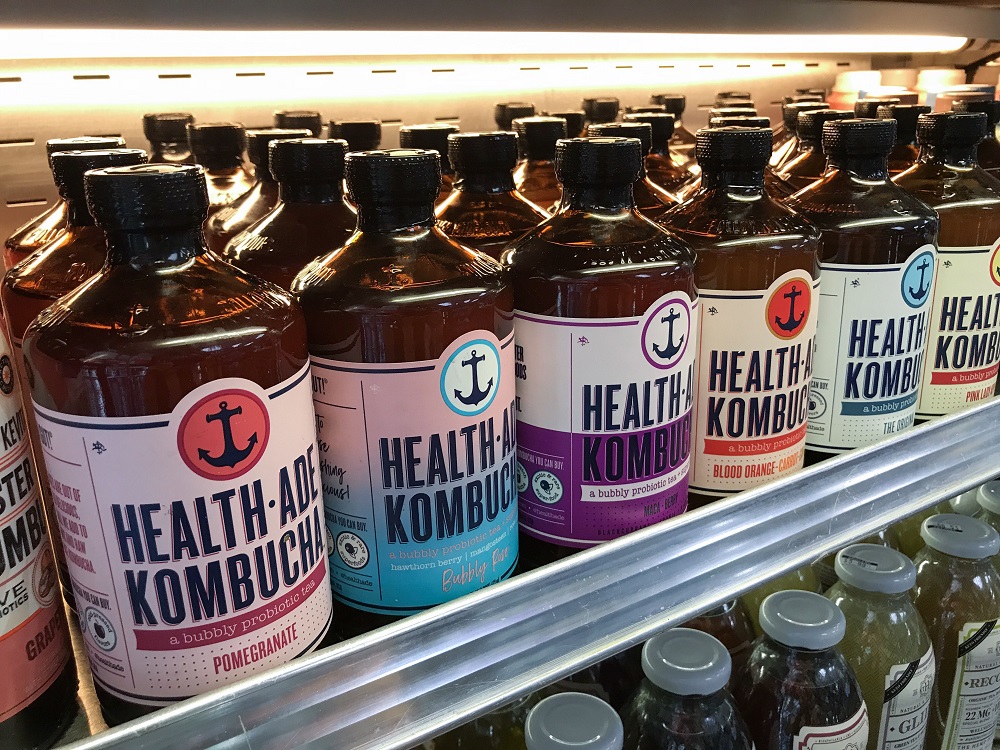 Bottles of commercial Kombucha are seen displayed on a Deli store on Manhattan borough of New York August 2, 2019. u00e2u20acu201d AFP pic       