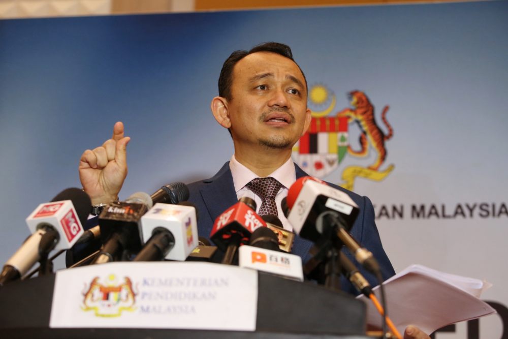 Education Minister Maszlee Malik speaks during a press conference at the Ministry of Education in Putrajaya August 8, 2019. u00e2u20acu2022 Picture by Choo Choy May