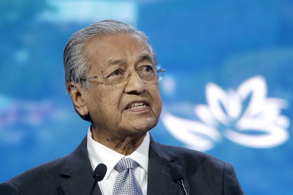 Prime Minister Tun Dr Mahathir Mohamad delivers his keynote address at plenary session of the 5th Eastern Economic Forum (EEF) 2019 at Far Eastern Federal University (FEFU) Campus in Vladivostok September 5, 2019. u00e2u20acu201d AFP pic