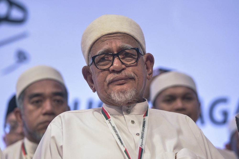 PAS president Datuk Seri Abdul Hadi Awang attends the Himpunan Penyatuan Ummah (Muslim Unity Rally) at the PWTC in Kuala Lumpur September 14, 2019. u00e2u20acu201d Picture by Shafwan Zaidon