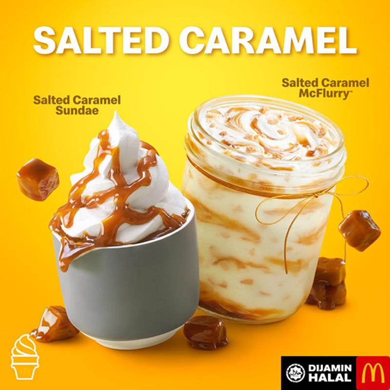 The new Sundae collection from McDonald’s, now in Salted Caramel flavour. ― Picture via McDonalds.com.my