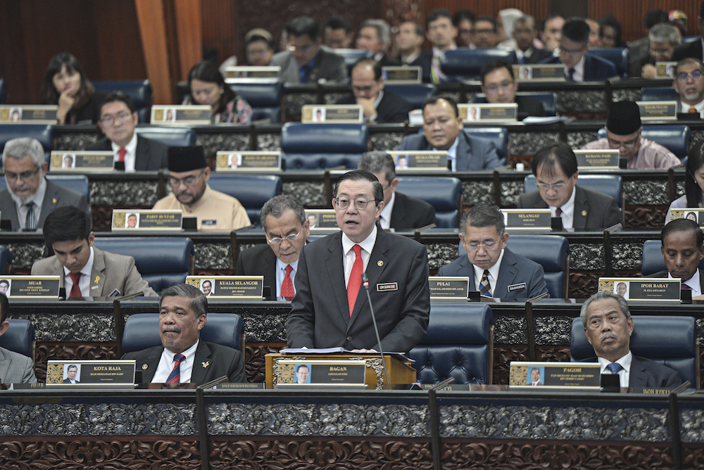 Finance Minister Lim Guan Eng tables Budget 2020 in Parliament October 11, 2019.u00e2u20acu2022 Picture by Shafwan Zaidon
