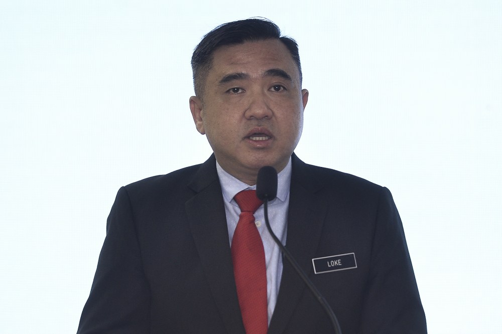 Transport Minister Anthony Loke speaks during the launch of PKFZ in Port Klang October 23, 2019. u00e2u20acu2022 Picture by Miera Zulyana