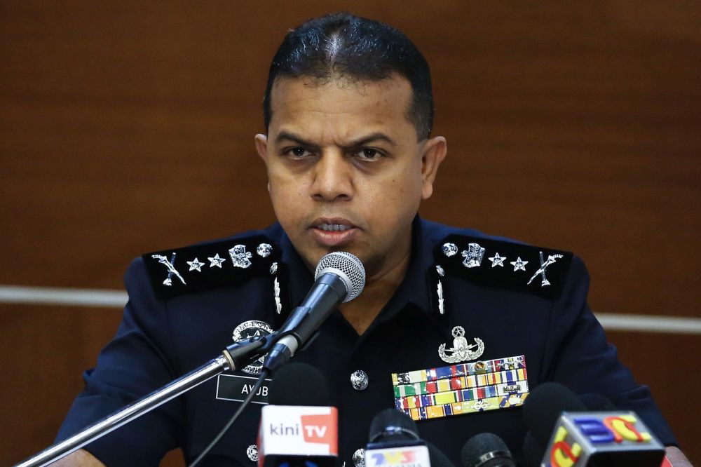 Principal assistant director of the Counter-Terrorism Division (E8) of the Special Branch Datuk Ayob Khan Mydin Pitchay speaks during a press conference at Bukit Aman in Kuala Lumpur October 13, 2019. u00e2u20acu201d Picture by Yusof Mat Isa