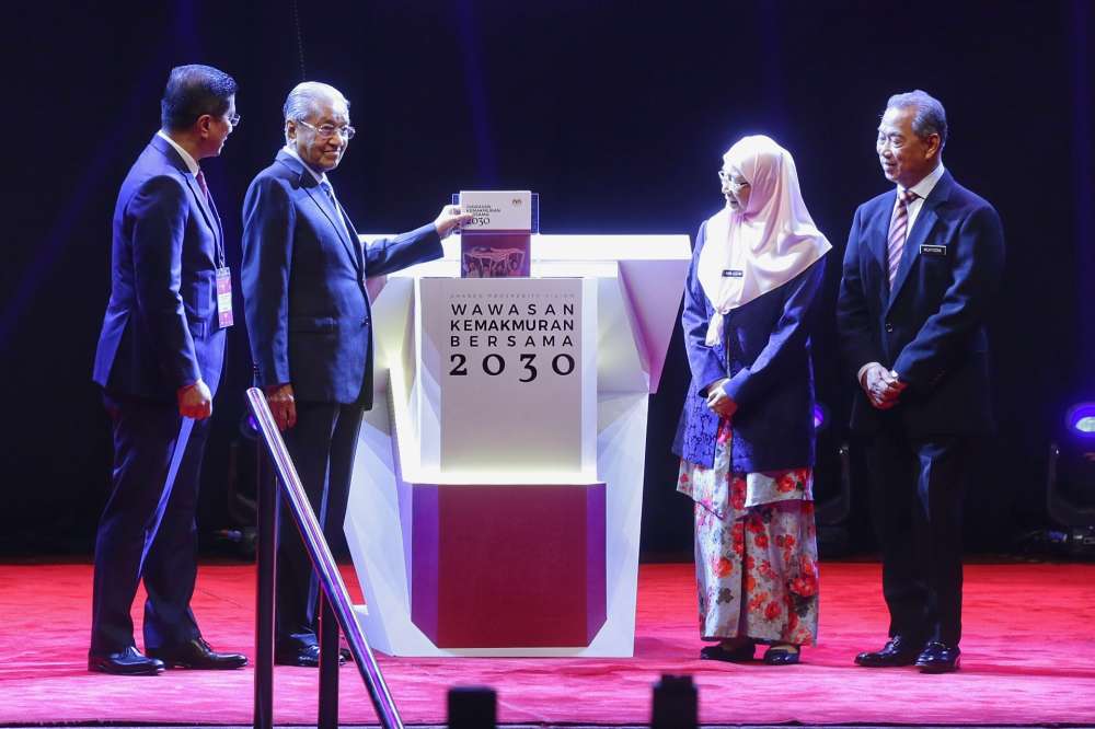 Prime Minister Tun Dr Mahathir Mohamad officiates the new Shared Prosperity Vision 2030 in Kuala Lumpur October 5, 2019. u00e2u20acu2022 Picture by Ahmad Zamzahuri