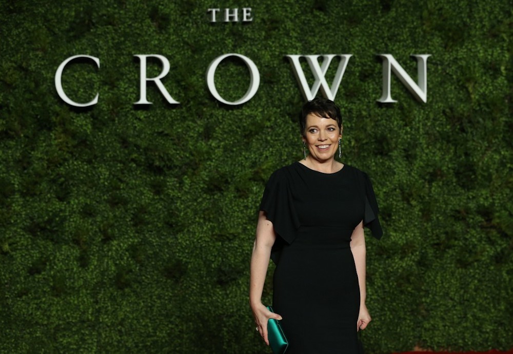 British actress Olivia Colman poses on the red carpet upon arrival for the world premiere of Netflix series ‘The Crown - Series 3’ in London November 13, 2019. — AFP pic