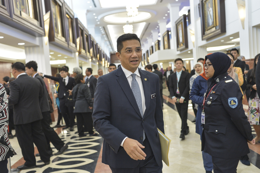 Minister of Economic Affairs Datuk Seri Azmin Ali leaves the Parliament building in Kuala Lumpur November 7, 2019. u00e2u20acu201d Picture by Shafwan Zaidon