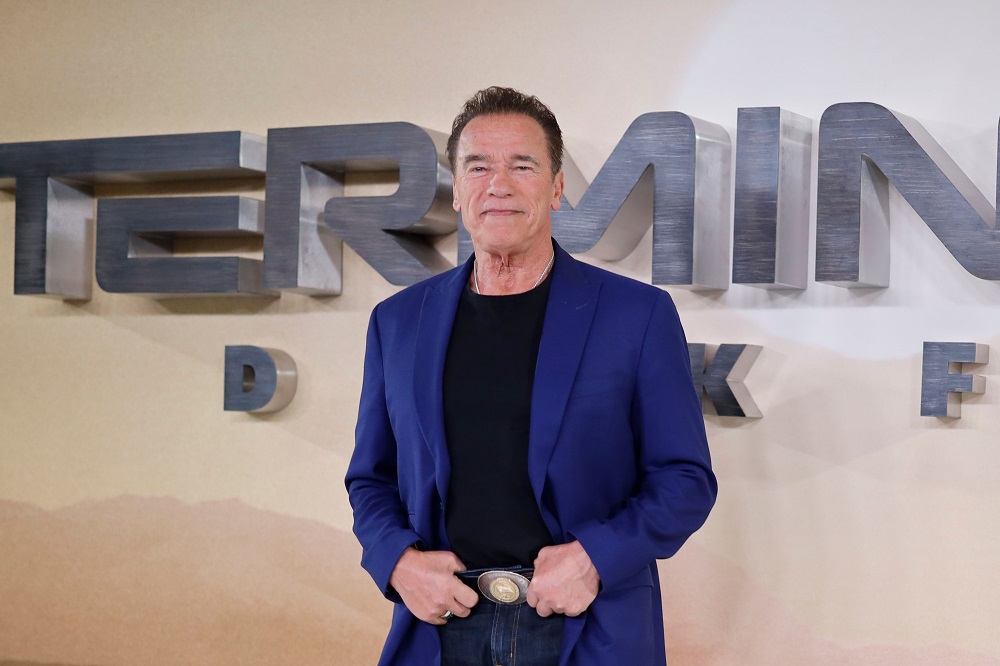 Austrian-US actor Arnold Schwarzenegger poses during a photo call to promote the film Terminator: Dark Fate in London October 17, 2019. u00e2u20acu201d AFP pic