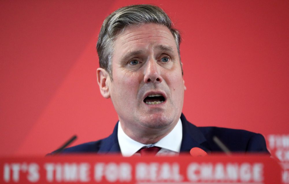 Shadow Brexit Secretary Keir Starmer speaks during a Labour Party general election campaign meeting in Harlow, Britain November 5, 2019. u00e2u20acu201d Reuters pic