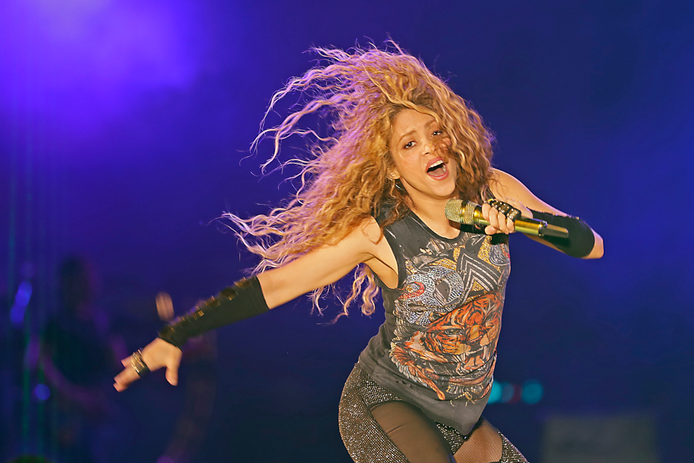 In this file photo taken July 13, 2018 Colombian singer Shakira performs at the grand opening of the Cedars International Festival (CIF) in northern Lebanon. u00e2u20acu201d AFP pic  