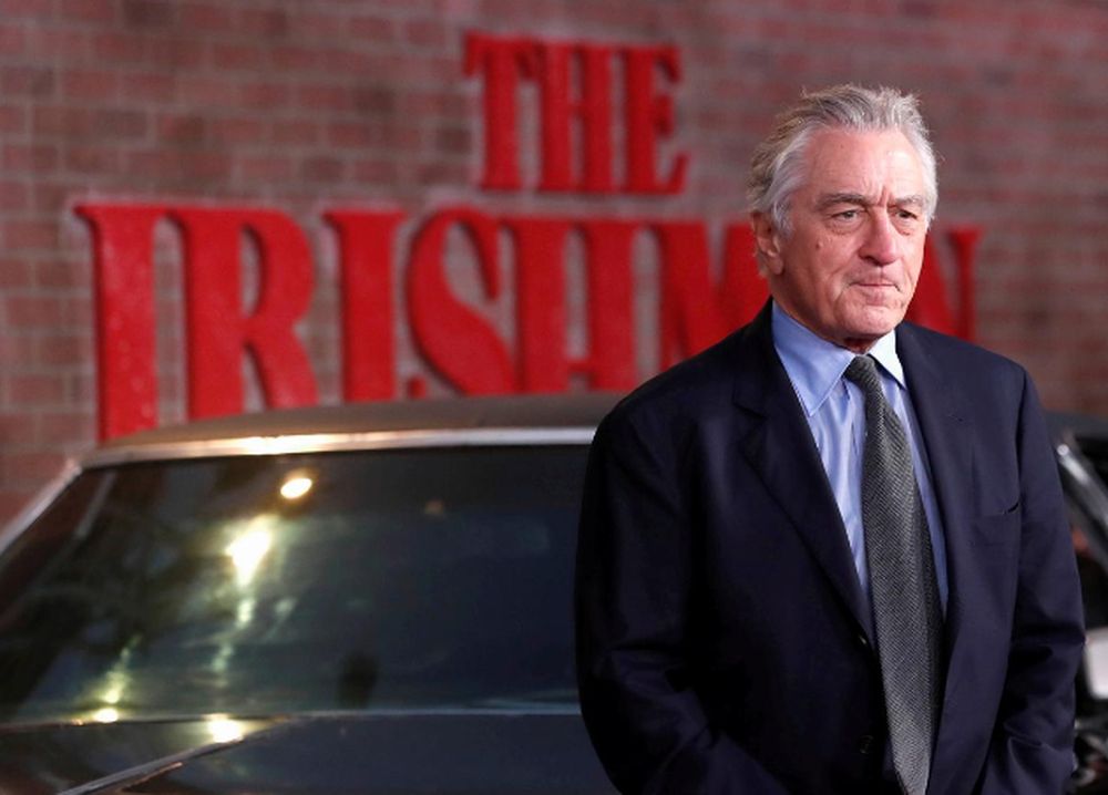 Producer and cast member Robert De Niro arrives for the premiere of film ‘The Irishman’, in Los Angeles, California, October 24, 2019. — Reuters pic