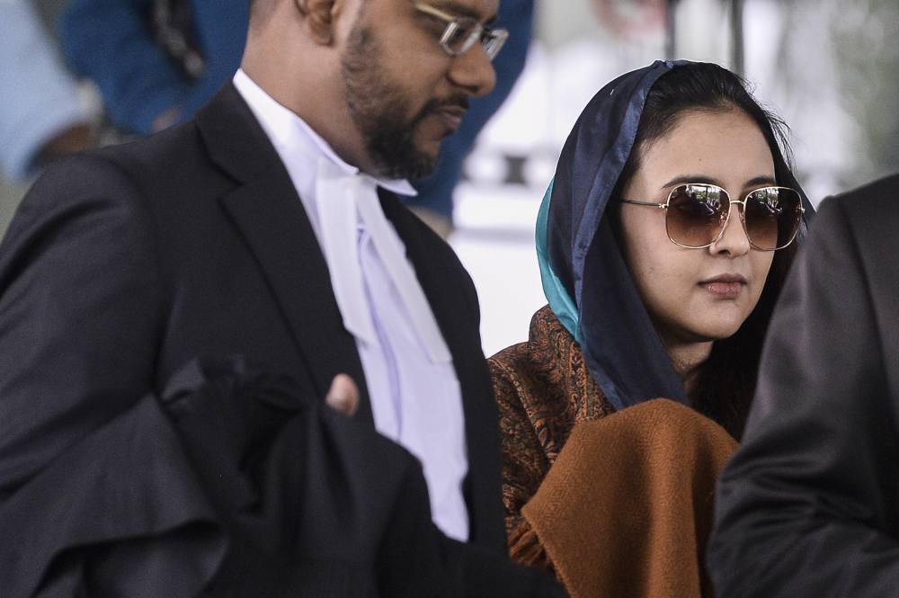 Accused Samirah Muzaffar is seen leaving the Shah Alam High Court November 29, 2019. ― Picture by Miera Zulyana