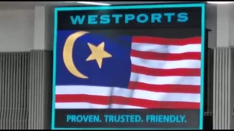 A screen capture of the faulty Malaysian flag that is being shared on social media.