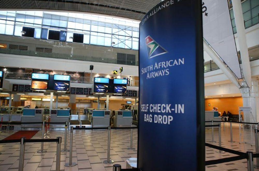 Deserted counters are seen as South African Airways (SAA) workers downed tools in a strike over wages and job cuts, at Cape Town International Airport in Cape Town, South Africa, South Africa, November 15, 2019. — Reuters pic