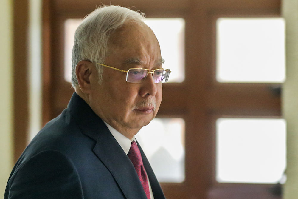 Former prime minister Datuk Seri Najib Razak is pictured at the Kuala Lumpur High Court December 13, 2019. u00e2u20acu201d Picture by Firdaus Latif