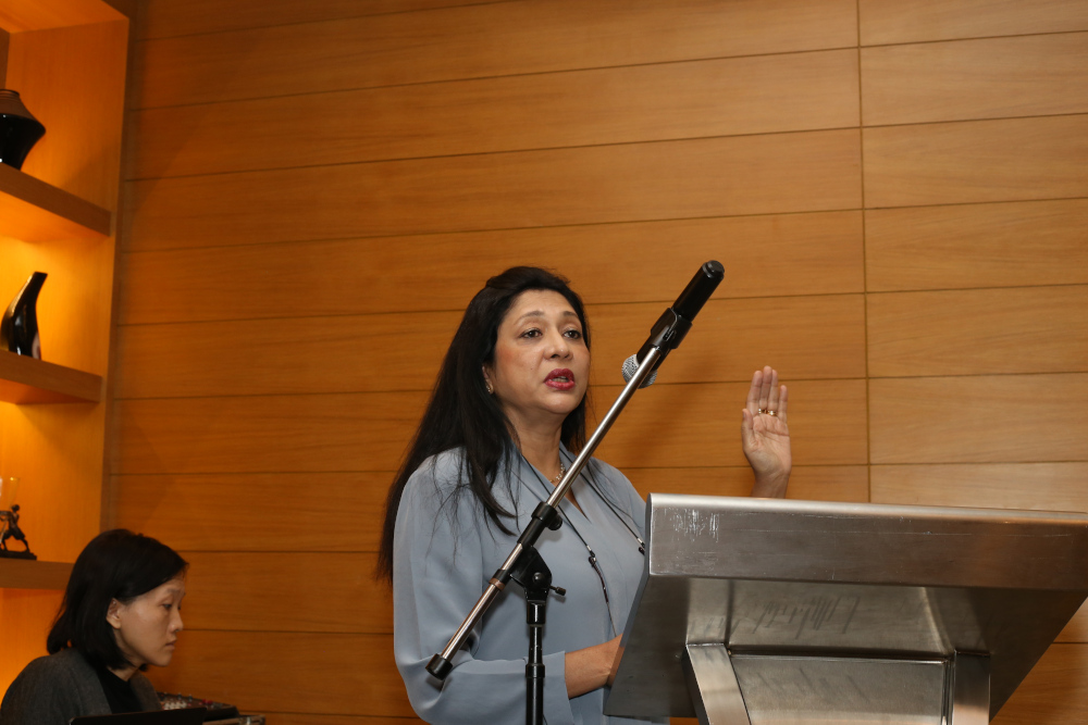 Dr Sharuna Verghis (pictured) and Dr Kana Kulasingam shared their findings from the study, which was funded and supported by the International Labour Organization. u00e2u20acu201d Picture courtesy of Malaysian AIDS Foundation