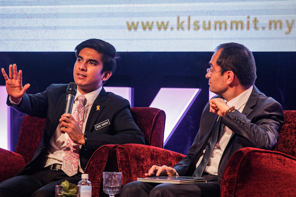 Youth and Sports Minister Syed Saddiq Abdul Rahman attends the opening of the KL Youth Summit 2019 at the Kuala Lumpur Convention Centre December 17, 2019. u00e2u20acu201d Picture by Hari Anggara