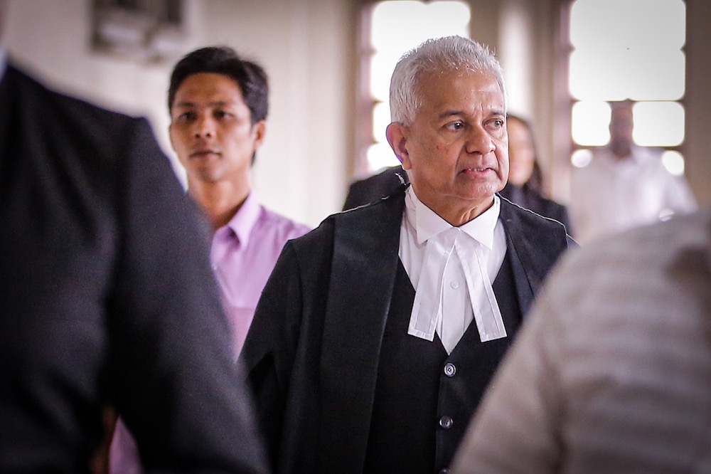 Attorney General Tan Sri Tommy Thomas is seen at the Kuala Lumpur High Court December 10, 2019. — Picture by Hari Anggara