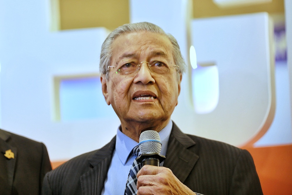 Prime Minister Tun Dr Mahathir Mohamad answers questions during the Bank Rakyat 2019 National Conference on Integrity in Kuala Lumpur January 14, 2020. u00e2u20acu201d Picture by Ahmad Zamzahuri