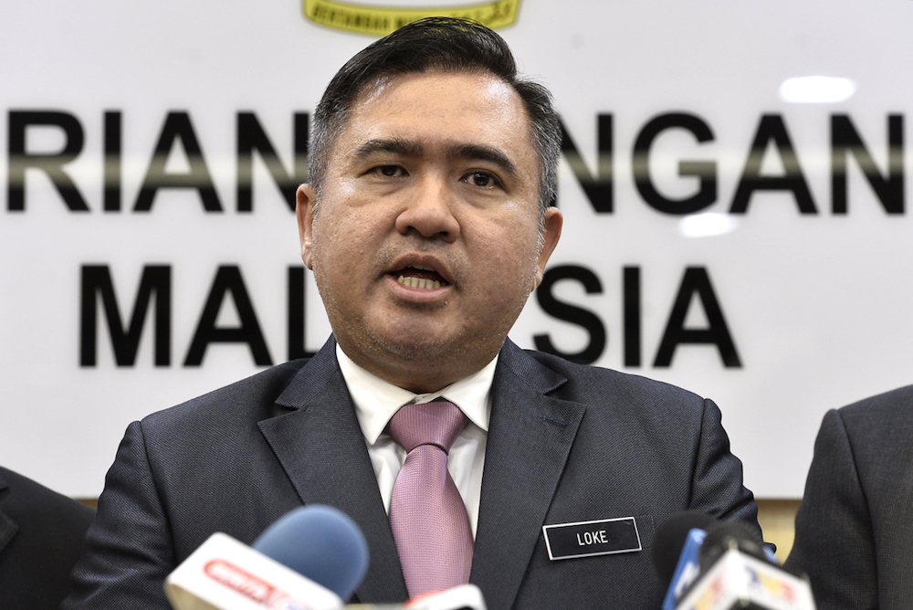 Transport Minister Anthony Loke speaks during a press conference at the Transport Ministry in Putrajaya January 29, 2020. u00e2u20acu201d Picture by Miera Zulyana