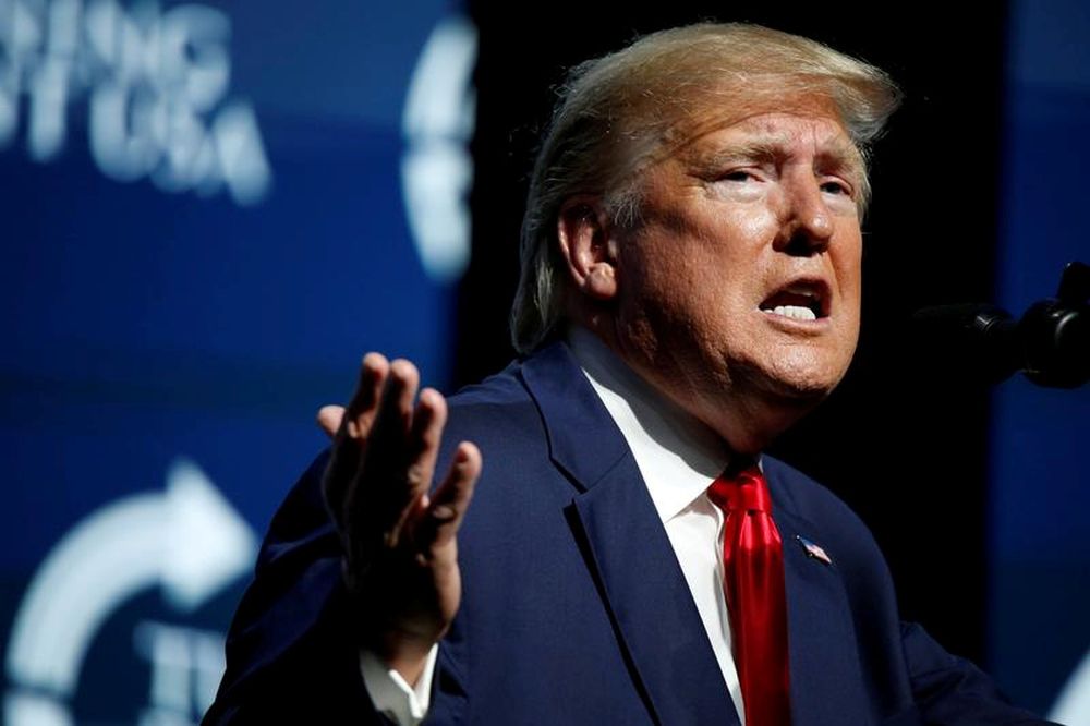 US President Donald Trump delivers remarks at the Turning Point USA Student Action Summit at the Palm Beach County Convention Center in West Palm Beach, Florida,  December 21, 2019. u00e2u20acu201d Reuters pic
