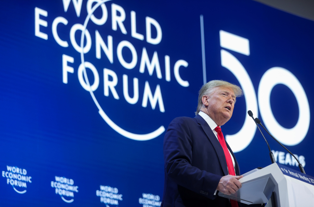 US President Donald Trump delivers a speech during the 50th World Economic Forum (WEF) annual meeting in Davos, Switzerland, January 21, 2020. u00e2u20acu201d Reuters pic